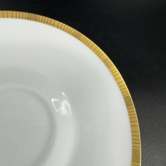 VTG Rosenthal Germany 3680 White Gold Band Black Lines Tea Cup And Saucer Set - Picture 12 of 14